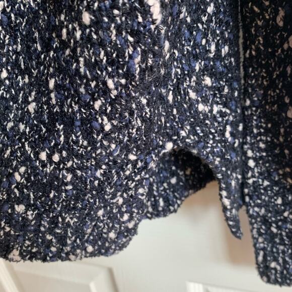 Rebecca Taylor cold shoulder boucle sweater, sz L - Picture 4 of 9